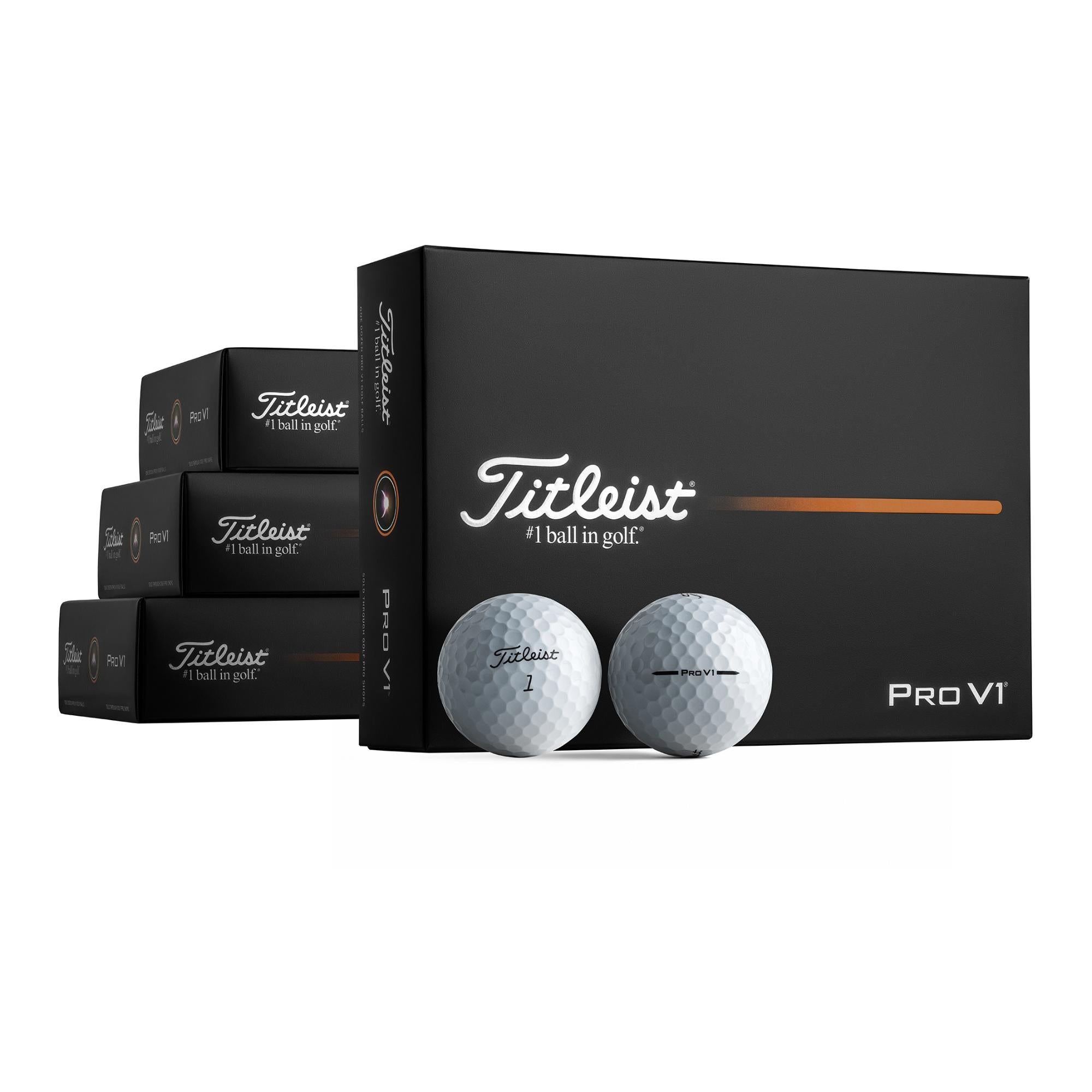 Titleist Pro V1 Golfbälle 4 Dutzend – Personalisiert Bedruckt – Rot oder Schwarz